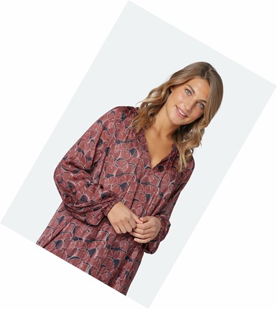 Women's Ilse Jacobsen Blouse Indigo | HY6802497