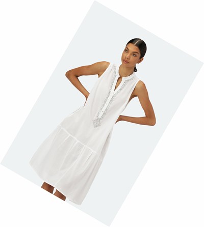 Women's Ilse Jacobsen Dress White | QI3158962