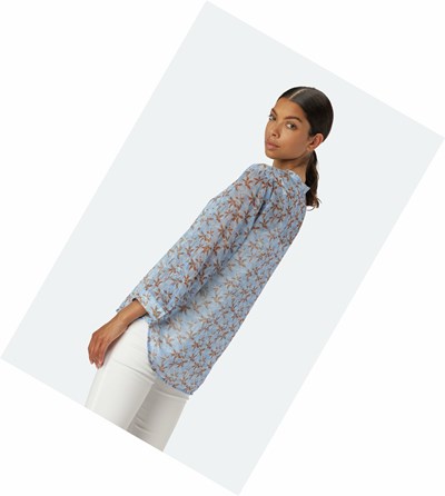 Women's Ilse Jacobsen Shirts Blue | LD3476851
