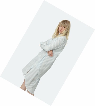 Women's Ilse Jacobsen Shirts Blue | QB1306925