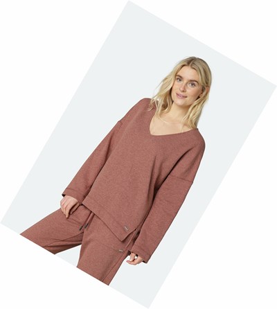 Women's Ilse Jacobsen Sweatshirt Dark Red | AR0492176