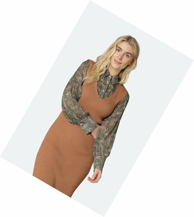 Women's Ilse Jacobsen Vest Brown | GY6804537